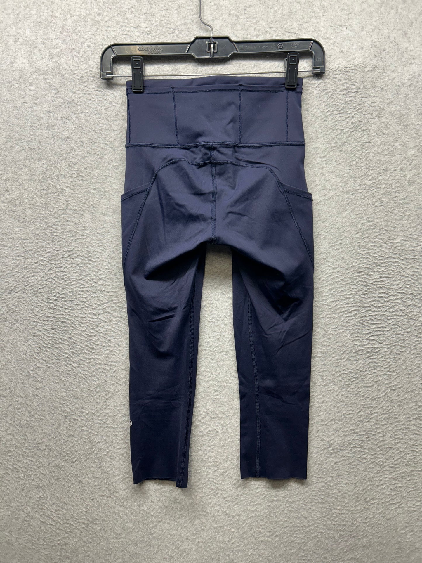 Lululemon Fast & Free Crop II Nulux 18" Size 2 Midnight Navy