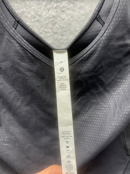 Lululemon Align T-Shirt Size 4 Polka Squat Emboss Black