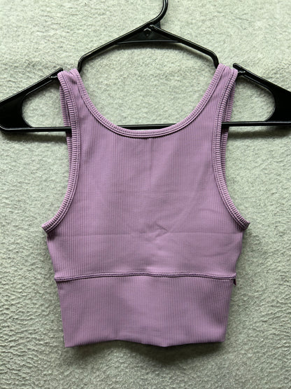 Lululemon Power Pivot Ribbed Tank Top Size 0/2 Pink Blossom