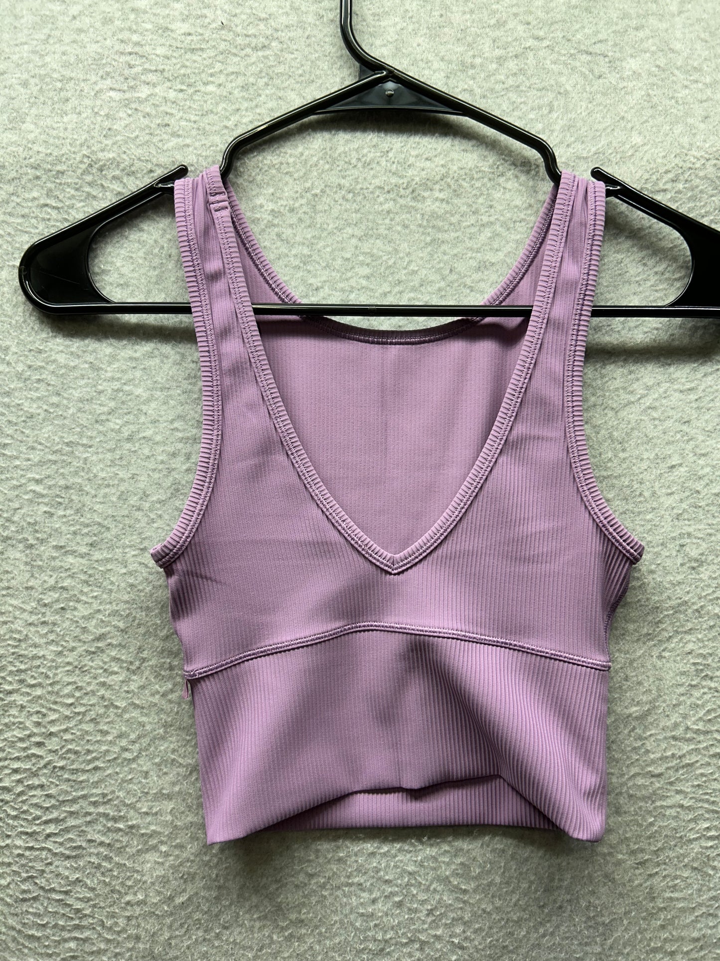 Lululemon Power Pivot Ribbed Tank Top Size 0/2 Pink Blossom