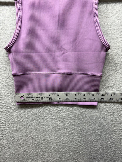 Lululemon Power Pivot Ribbed Tank Top Size 0/2 Pink Blossom