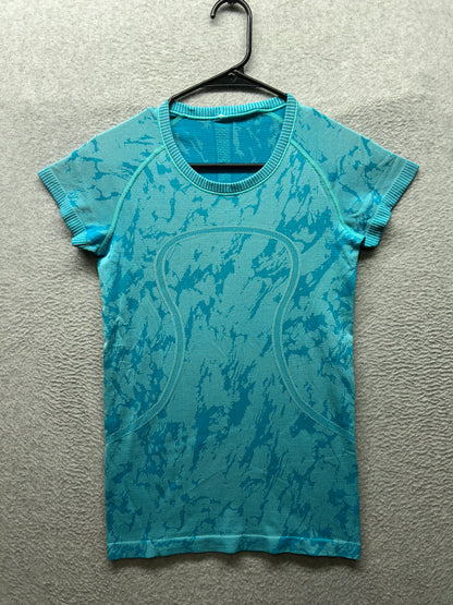 Lululemon Swiftly Tech Short Sleeve Crew Size 6 Heathered Cosmic Teal
