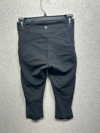 Lululemon Train Times Crop 17" Size 6 Black