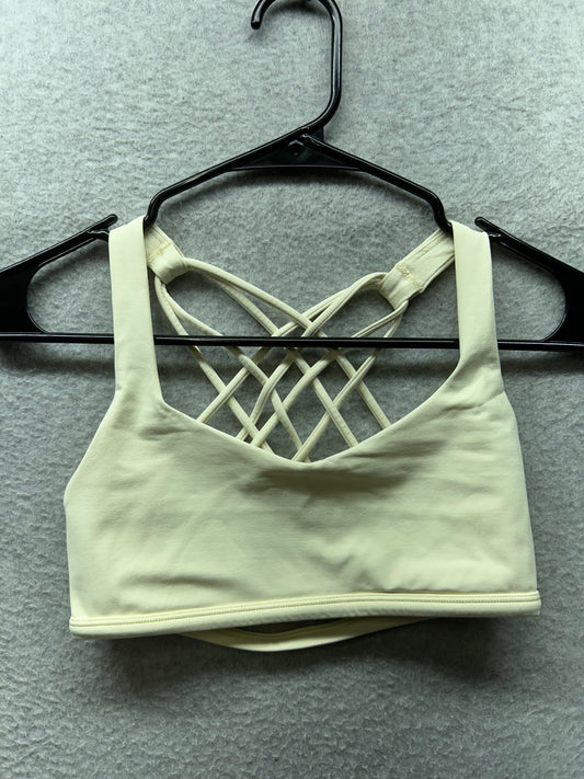Lululemon Free to Be Bra Wild Size 4 Lemon Sorbet