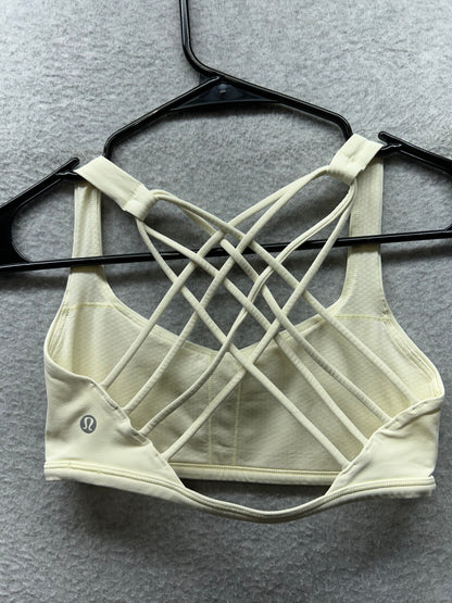 Lululemon Free to Be Bra Wild Size 4 Lemon Sorbet