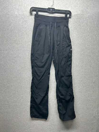 Lululemon Dance Studio Mid-Rise Full Length Pant Size 0 (Sqaure Dot) Black