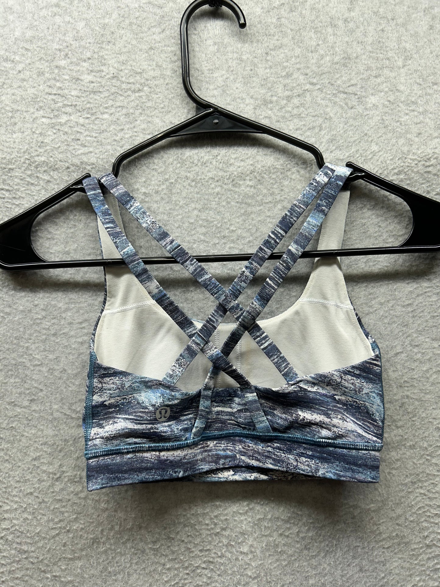 Lululemon Energy Bra Size 2 Aerial Drift Multi Black