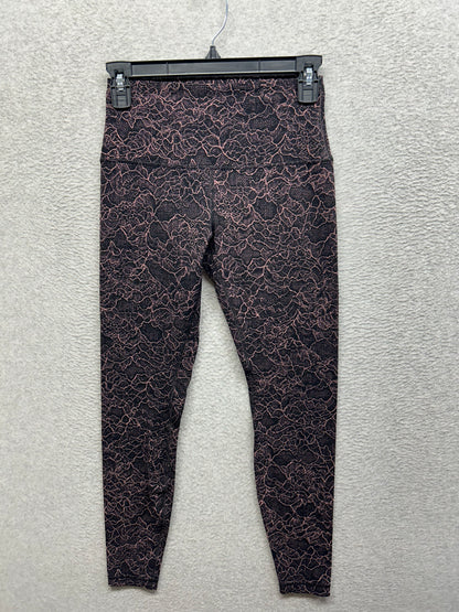 Lululemon Align Pant 28" Size 6 Lacescape Spanish Rose Black