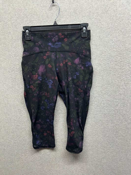 Lululemon Train Times Crop 17" Size 6 Frozen Flourish Multi