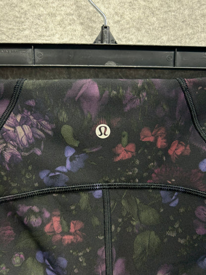 Lululemon Train Times Crop 17" Size 6 Frozen Flourish Multi