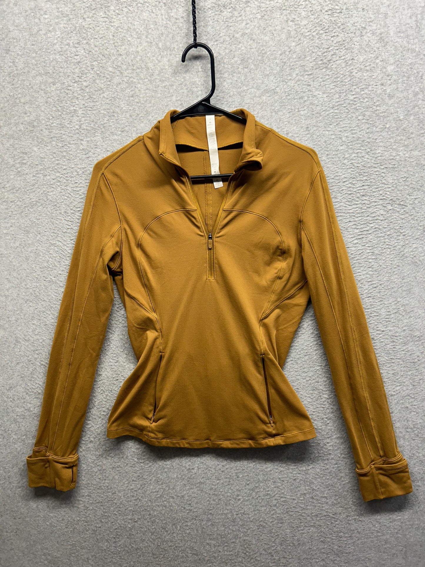 Lululemon Run Briskly 1/2 Zip Size 8 Spiced Bronze