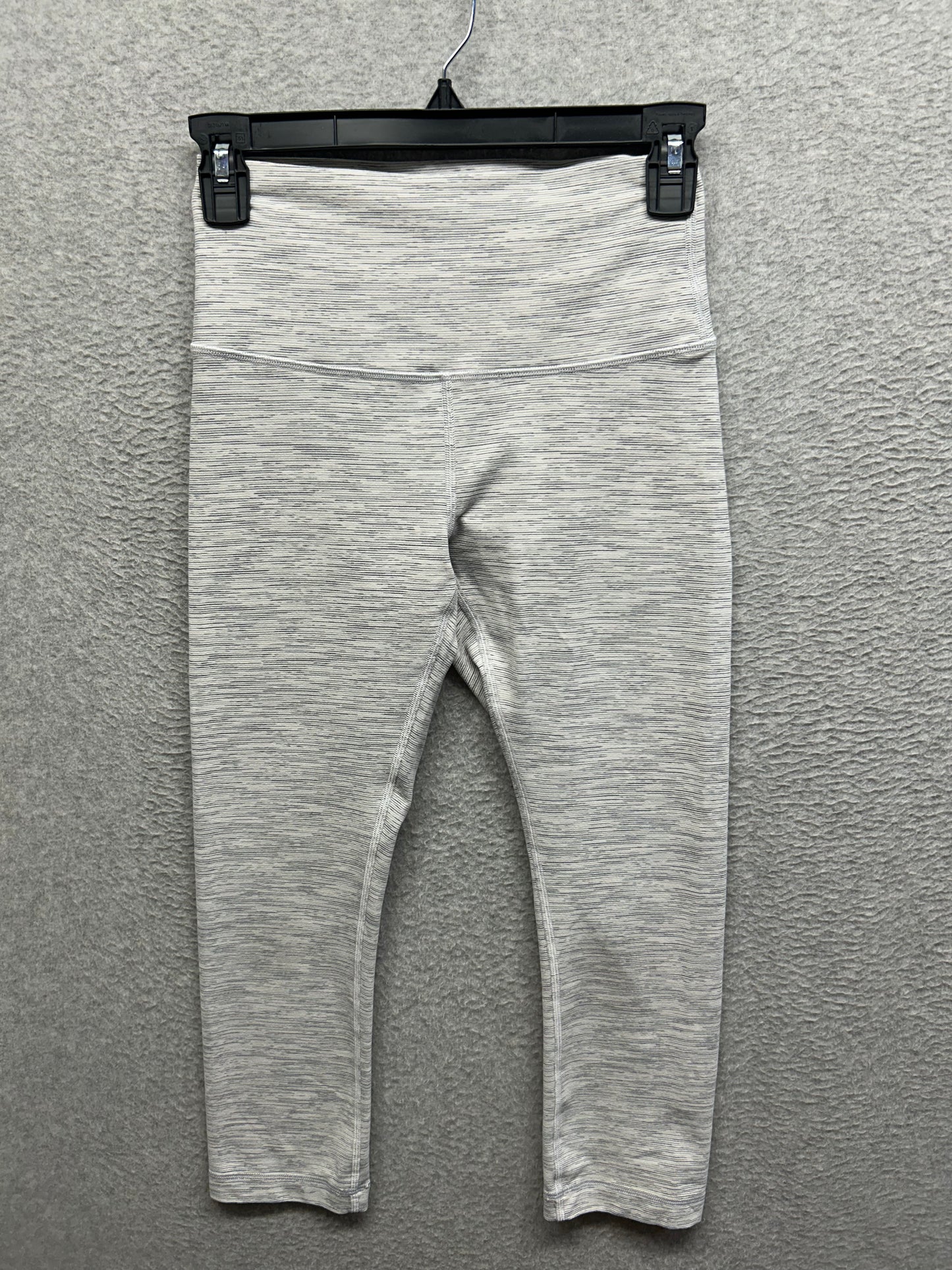Lululemon Wunder Under Crop 21" Size 6 Wee Are From Space Nimbus Battleship