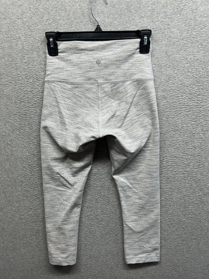 Lululemon Wunder Under Crop 21" Size 6 Wee Are From Space Nimbus Battleship
