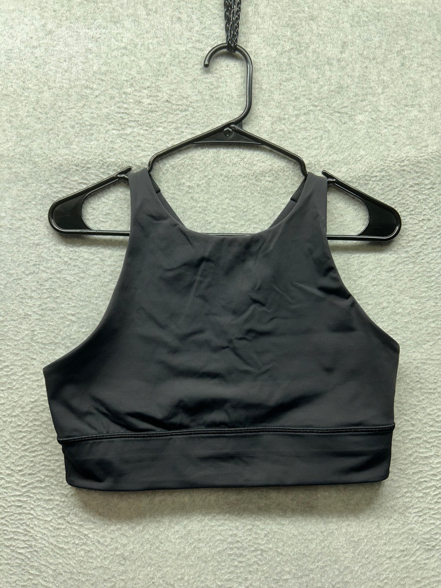 Lululemon Energy Bra High Neck Long Line Size 12 Black