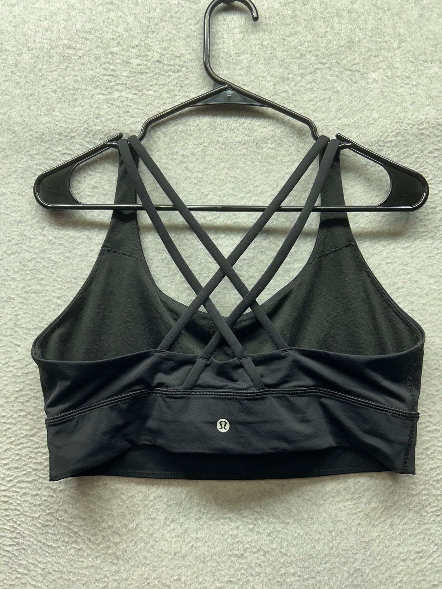 Lululemon Energy Bra Long Line Size 14 Black
