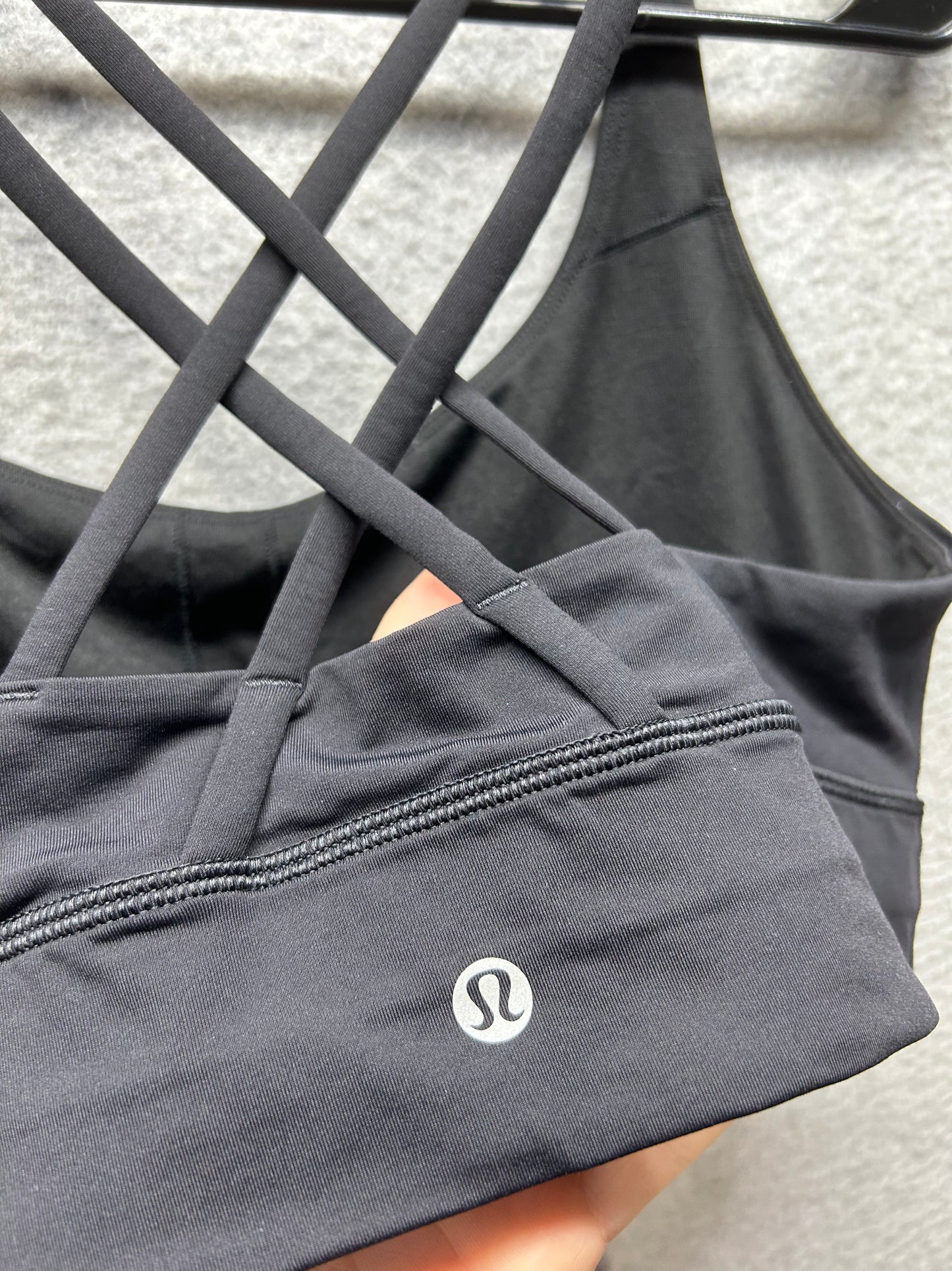 Lululemon Energy Bra Long Line Size 14 Black