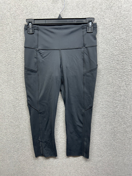 Lululemon Fast & Free Crop II 19" Size 6 Deep Coal