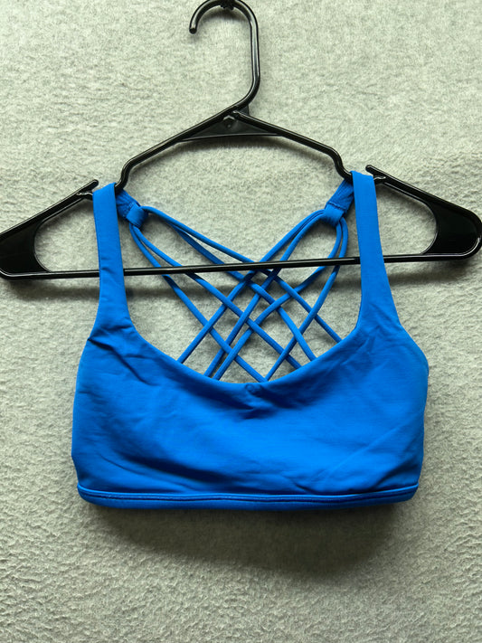 Lululemon Free to Be Bra Wild Size 6 Cerulean Blue