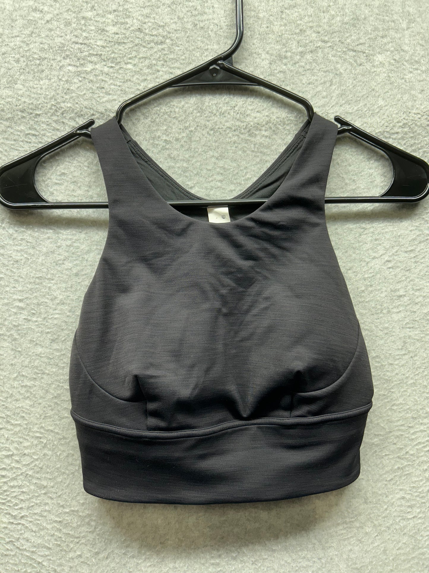 Lululemon Wunder Train Long-Line Bra Size 4 Heathered Black