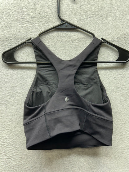 Lululemon Wunder Train Long-Line Bra Size 4 Heathered Black