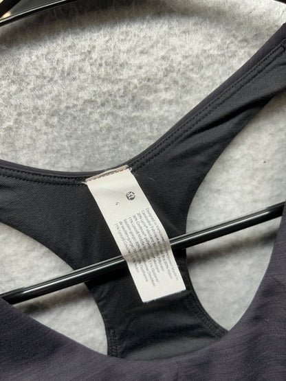 Lululemon Wunder Train Long-Line Bra Size 4 Heathered Black