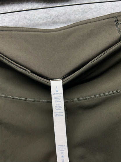 Lululemon Speed Up Tight DWR 27" Size 4 Dark Olive