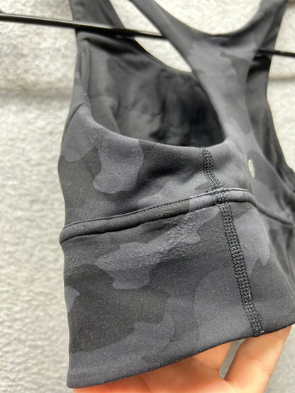 Lululemon Wunder Train Longline Bra Size 4 Heritage 365 Camo Deep Coal Multi
