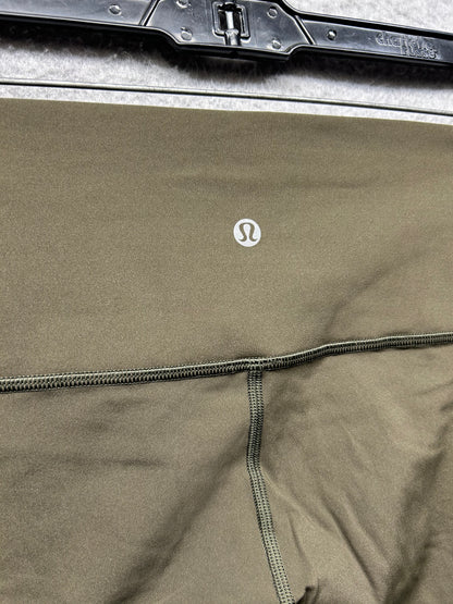 Lululemon Wunder Under Hi-Rise 7/8 Tight Full-On Luxtreme 25" Size 10 Dark Olive