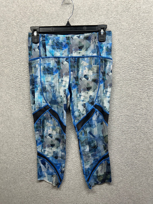 Lululemon On Pace Crop 21" Size 6 Sun Dazed Multi Blue