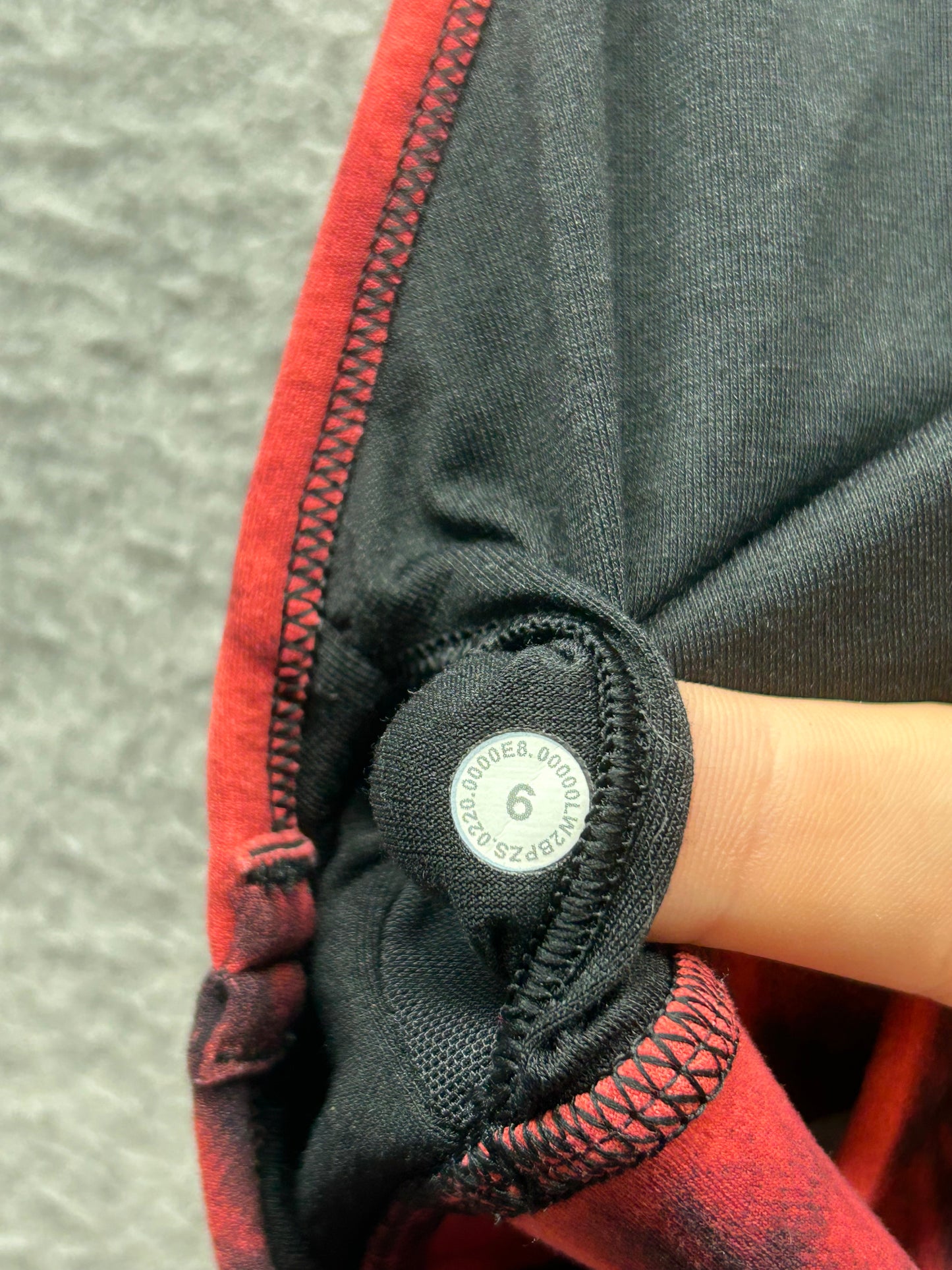 Lululemon Flow Y Bra Nulu Size 6 Game Day Red Black Multi