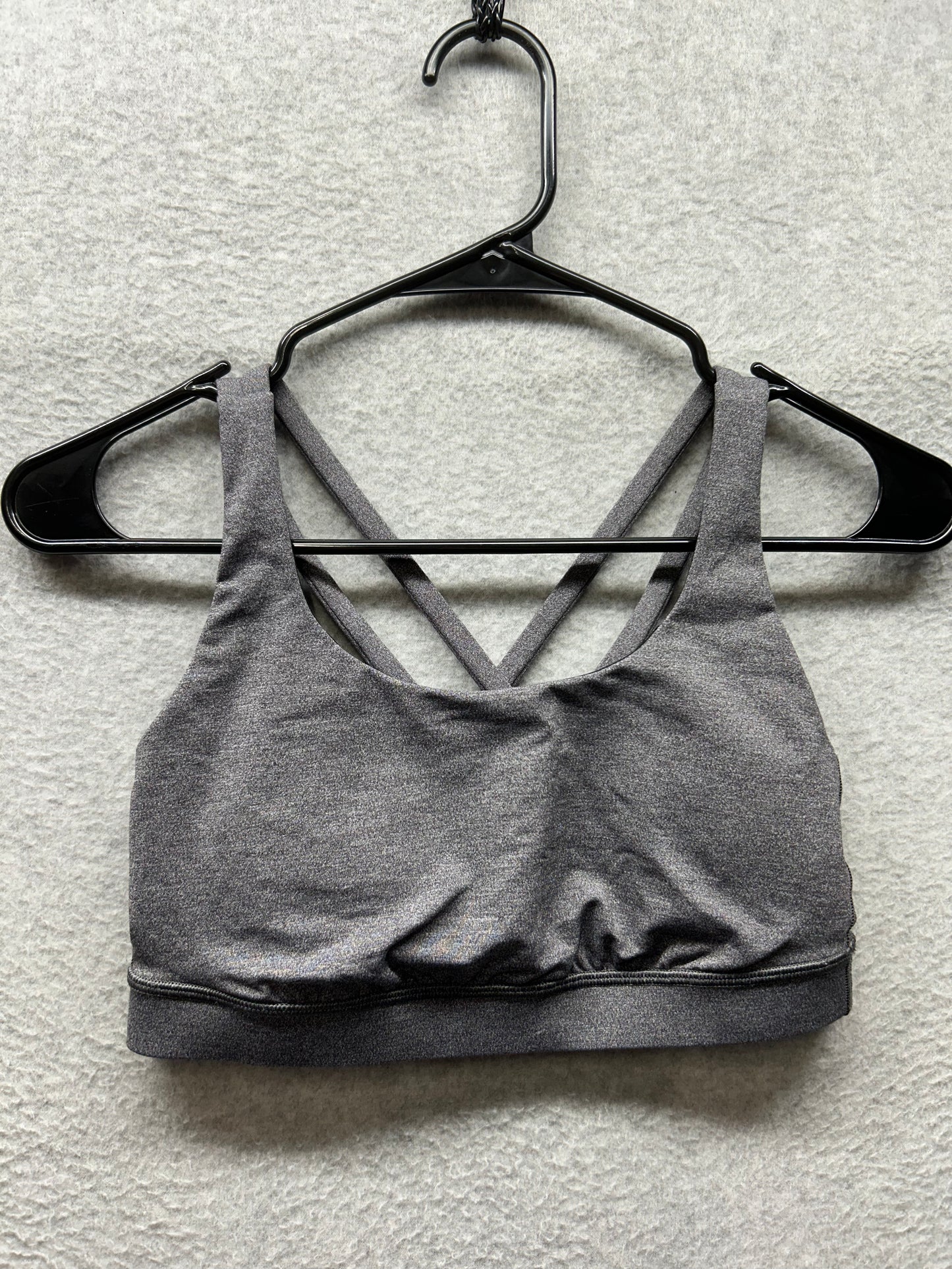 Lululemon Energy Bra Size 6 Heathered Black