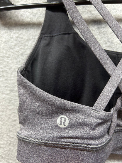 Lululemon Energy Bra Size 6 Heathered Black
