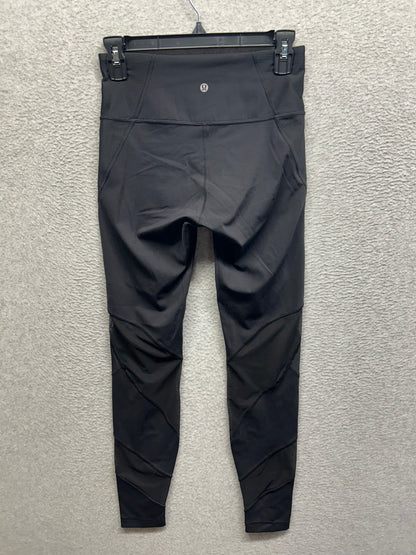 Lululemon Wunder Under High-Rise Tight 28" Mesh Size 6 Black