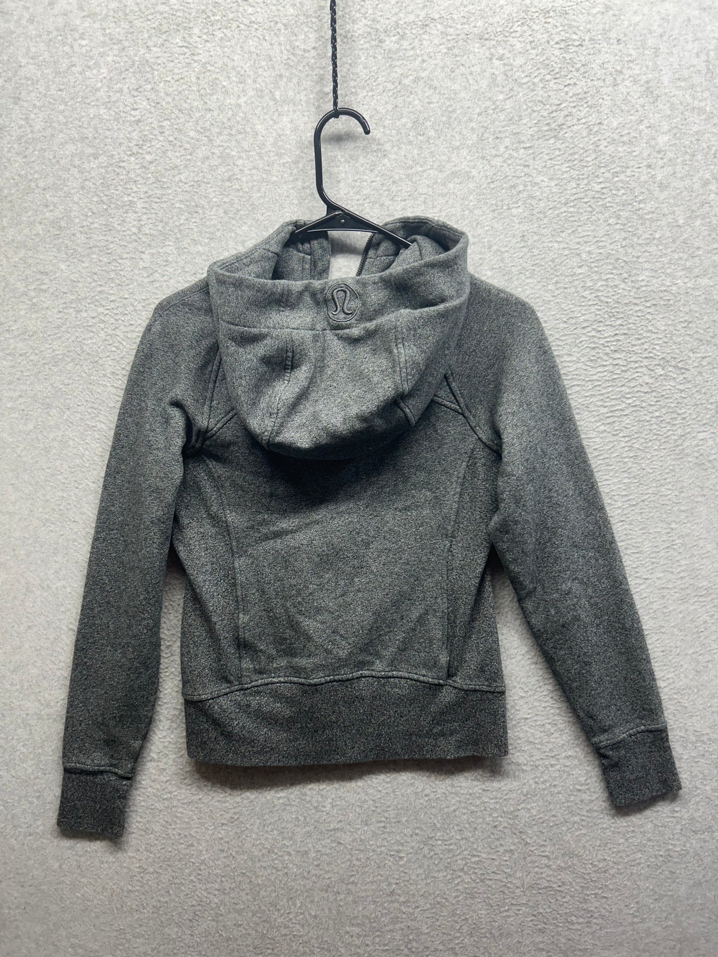 Lululemon Scuba Hoodie Size 4 Heathered Speckled Black