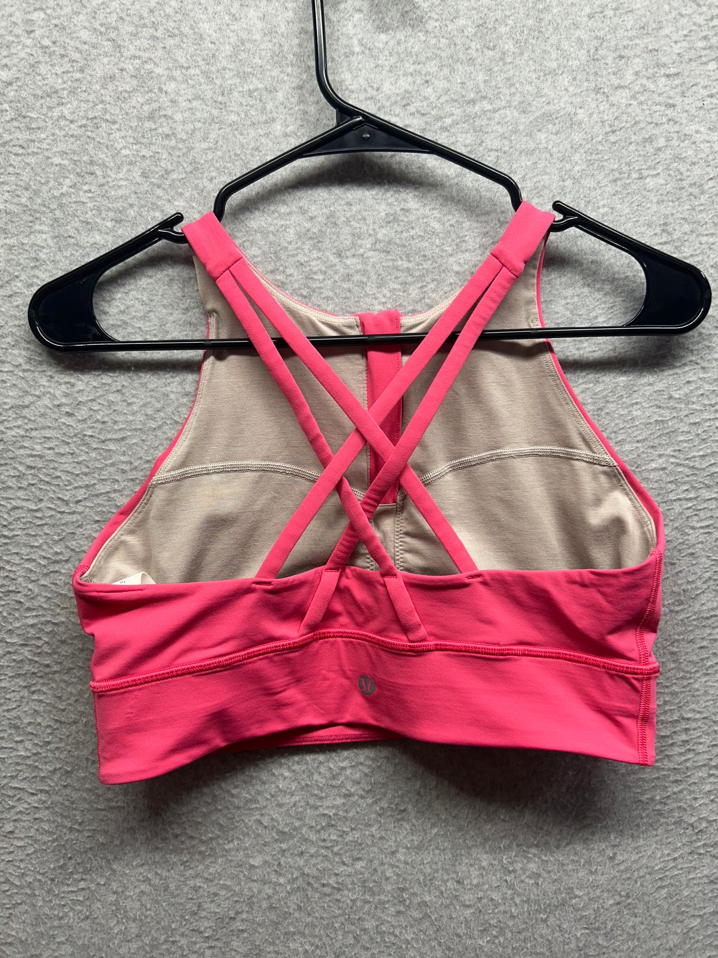 Lululemon Energy Bra High-Neck Longline Zip Special Edition Size 10 Pink