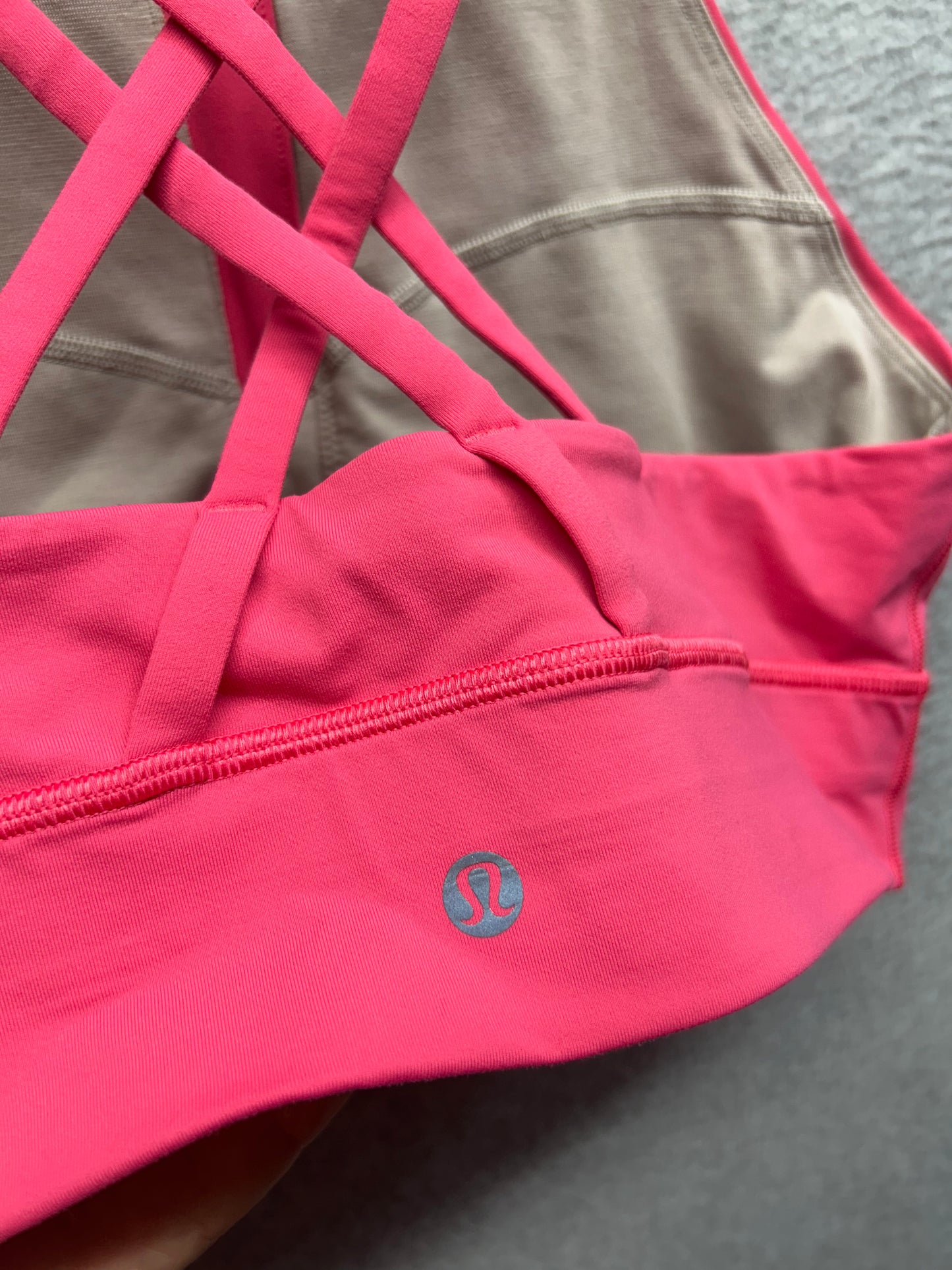 Lululemon Energy Bra High-Neck Longline Zip Special Edition Size 10 Pink