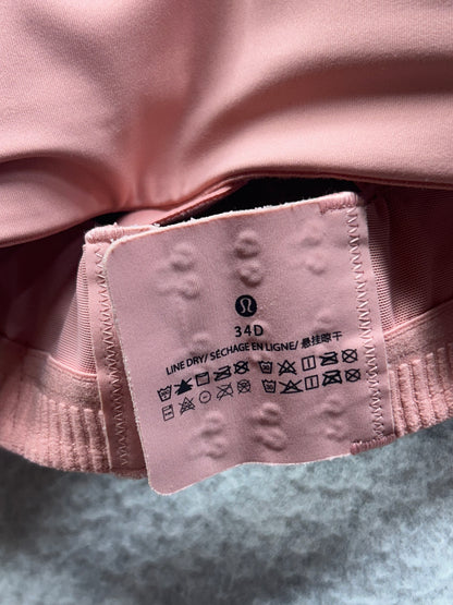Lululemon Energy Bra Size 34D Pink Puff