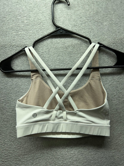 Lululemon Energy Bra Size 4 White
