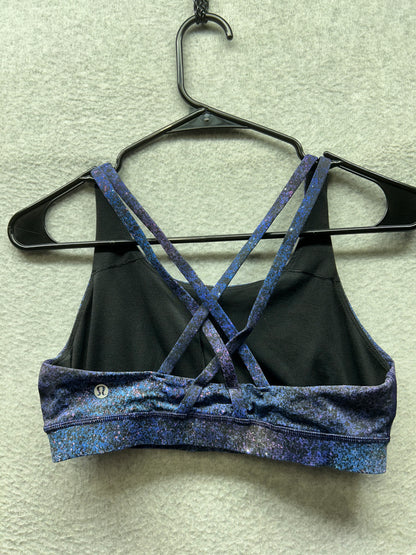 Lululemon Energy Bra Nulux Size 8 Polar Lights Blue Multi