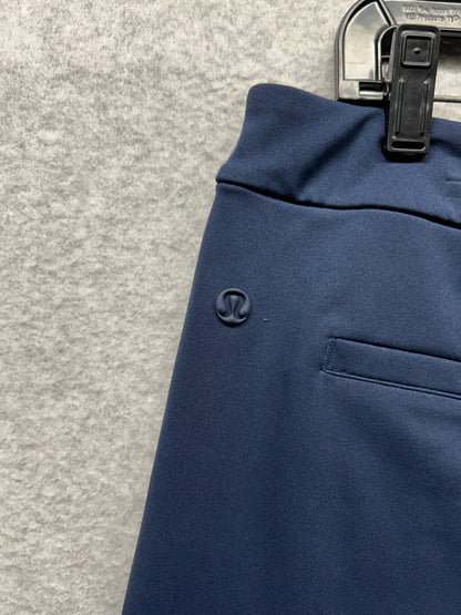 Lululemon Luxtreme Mid-Rise Straight-Leg Trouser Size Large (Sqaure Dot) True Navy