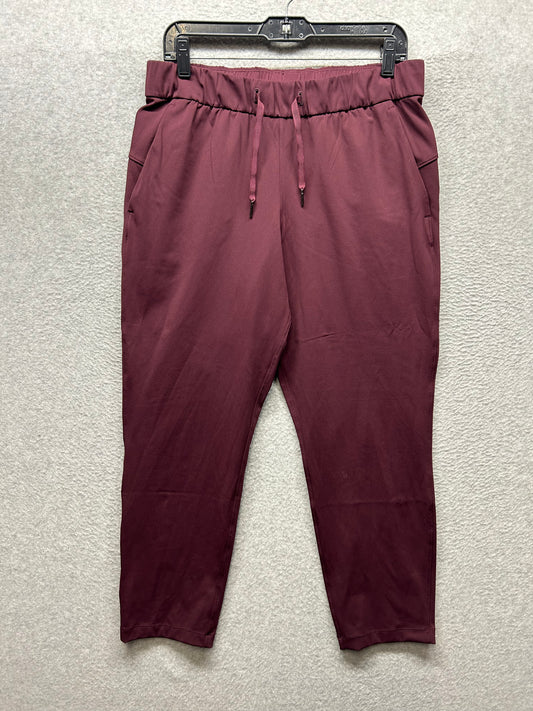 Lululemon On the Fly 7/8 Pant Size 10 Dark Adobe