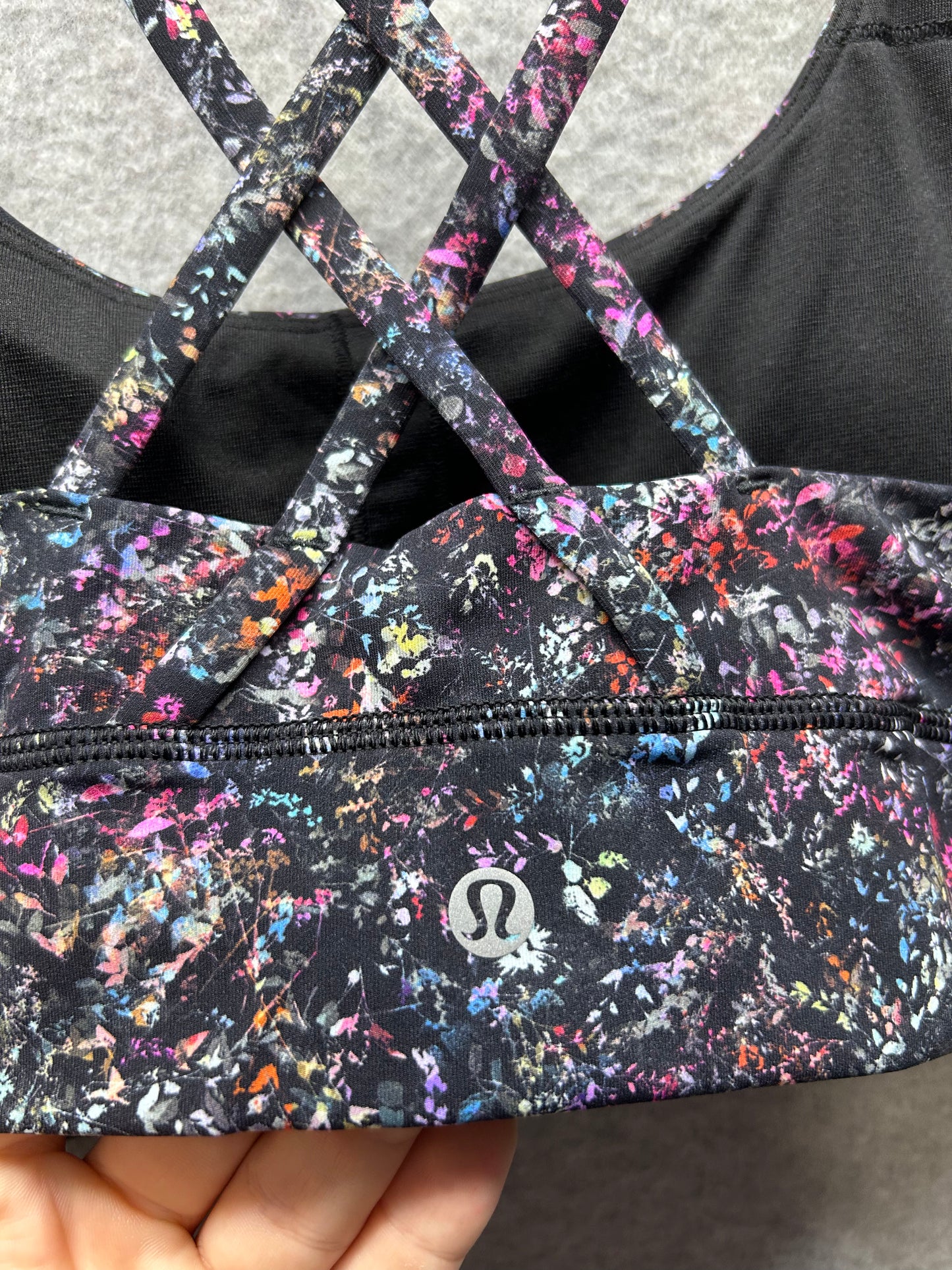 Lululemon Energy Longline Bra Size 12 Floral Spray Multi