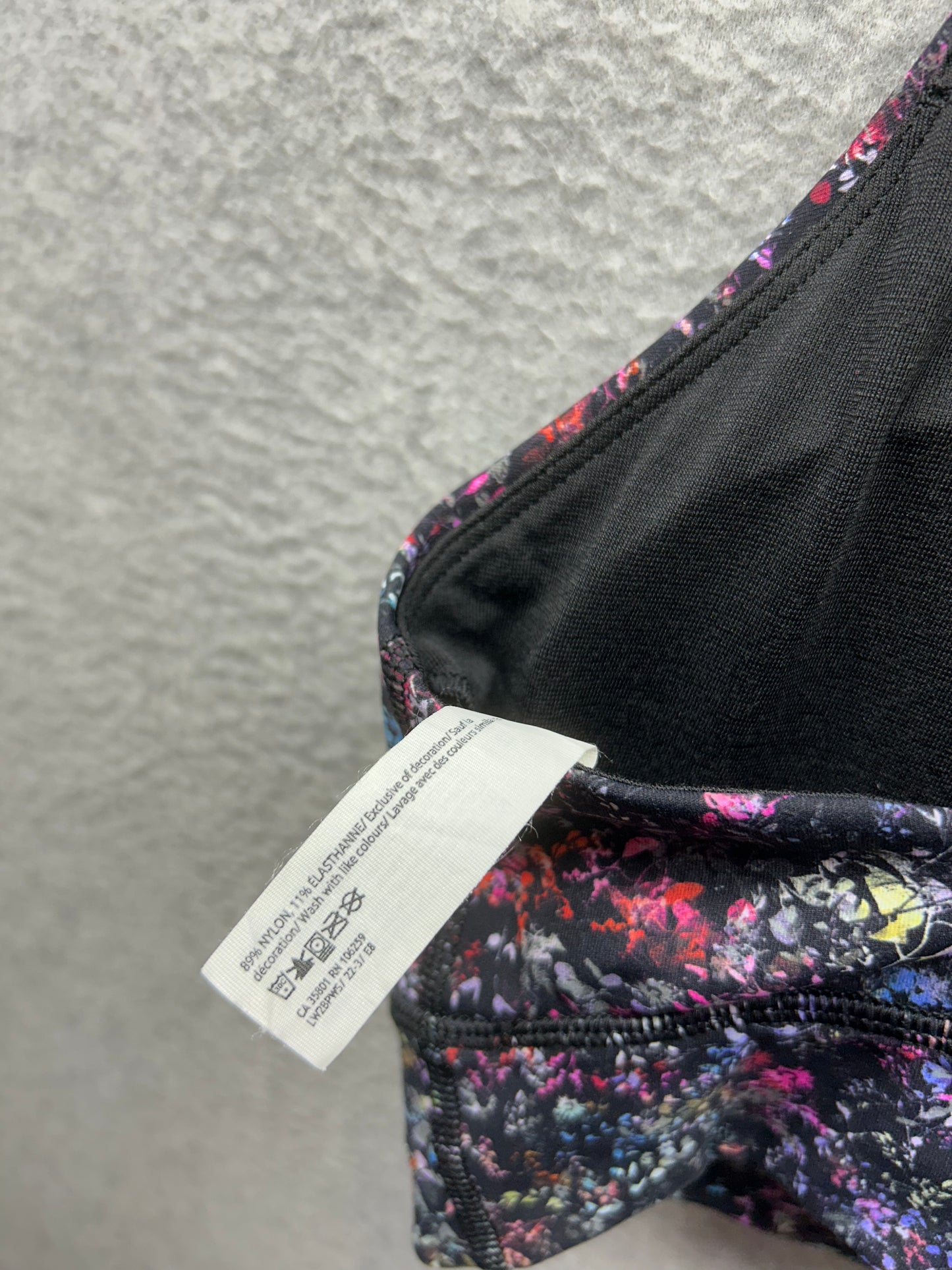 Lululemon Energy Longline Bra Size 12 Floral Spray Multi