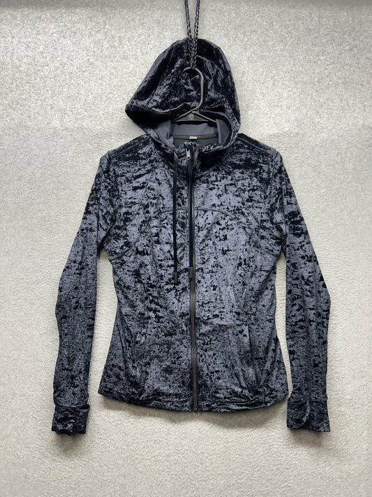 Lululemon Hooded Define Jacket Size 12 Crushed Velvet Black