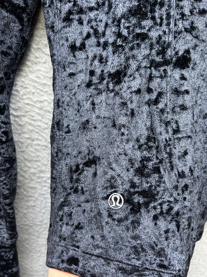 Lululemon Hooded Define Jacket Size 12 Crushed Velvet Black