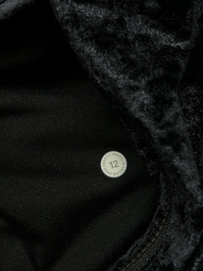 Lululemon Hooded Define Jacket Size 12 Crushed Velvet Black