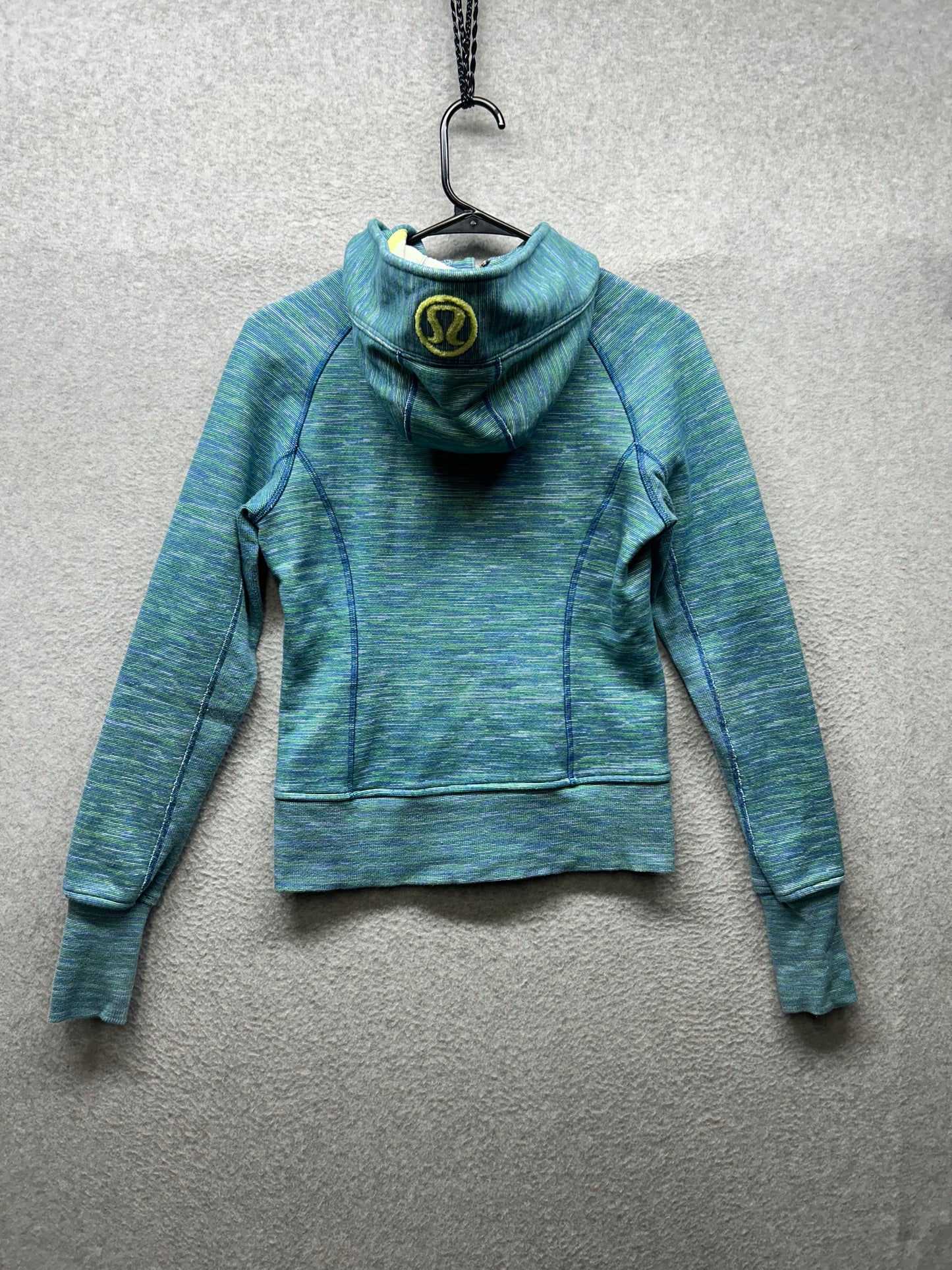 Lululemon Scuba Hoodie Size 4 We Are From Space Printed Polar Cream Clarity Yellow