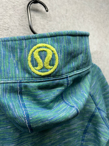 Lululemon Scuba Hoodie Size 4 We Are From Space Printed Polar Cream Clarity Yellow
