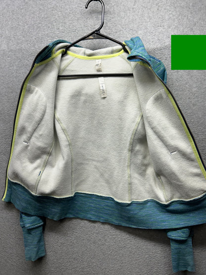 Lululemon Scuba Hoodie Size 4 We Are From Space Printed Polar Cream Clarity Yellow