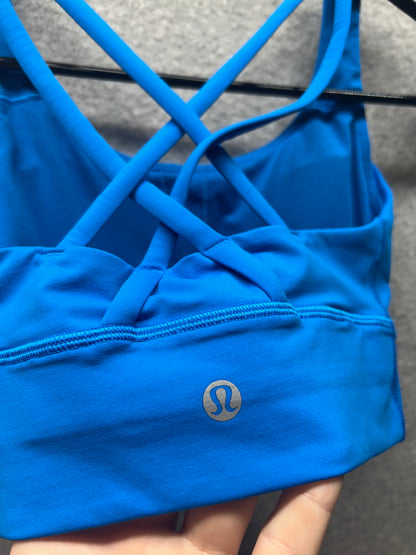 Lululemon Energy Longline Bra Size 2 Blazer Blue Tone
